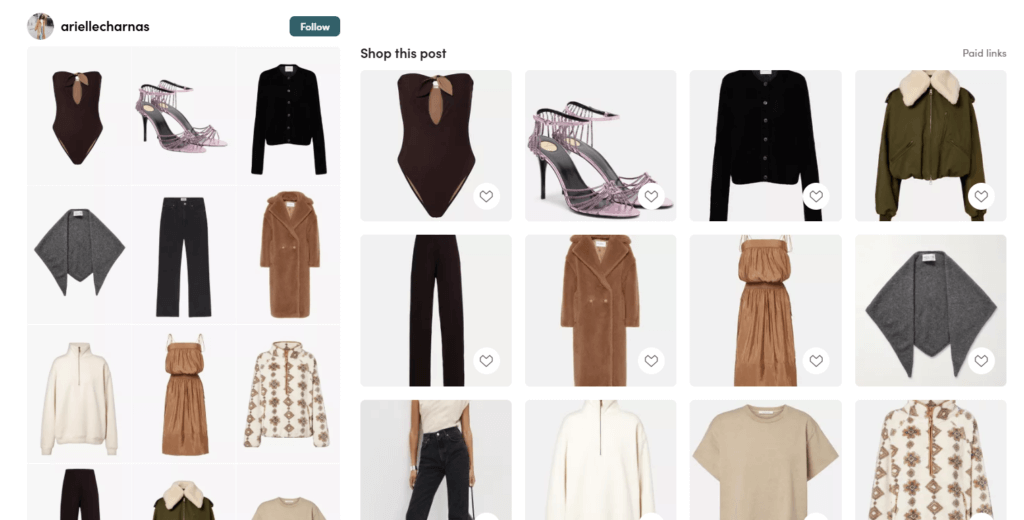 arielle charnas december ltk collage